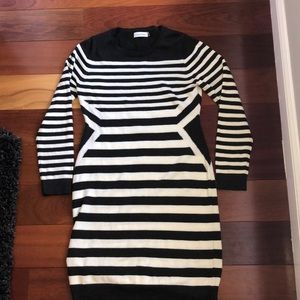 Calvin Klein stripped sweater dress